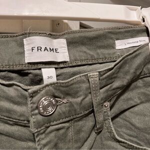 Frame Lhomme Slim Washed Military Green Pant